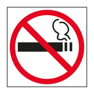 Señal adhesiva APLI «Prohibido fumar» 114 × 114 mm