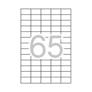 Etiquetas APLI 38 × 21,2 mm A4 permanente blanco (1.625 uds.)