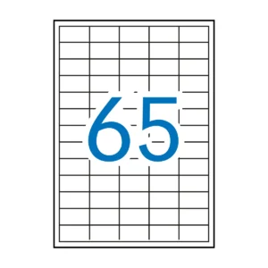 Etiquetas APLI 38 × 21,2 mm A4 permanente blanco (6.500 uds.)
