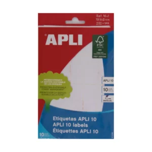 Etiquetas APLI 19 × 40 mm permanente blanco (200 uds.)