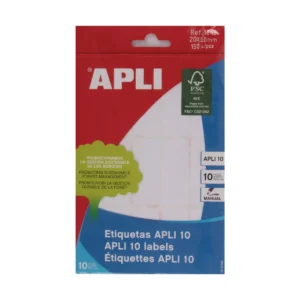 Etiquetas APLI 20 × 50 mm permanente blanco (150 uds.)
