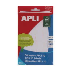 Etiquetas APLI 22 × 32 mm permanente blanco (200 uds.)