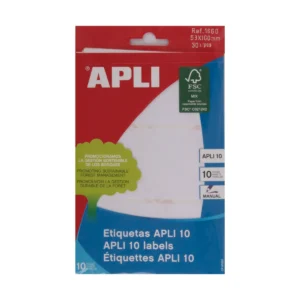 Etiquetas APLI 53 × 100 mm permanente blanco (30 uds.)