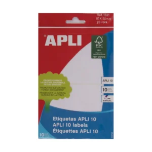 Etiquetas APLI 81 × 110 mm permanente blanco (20 uds.)