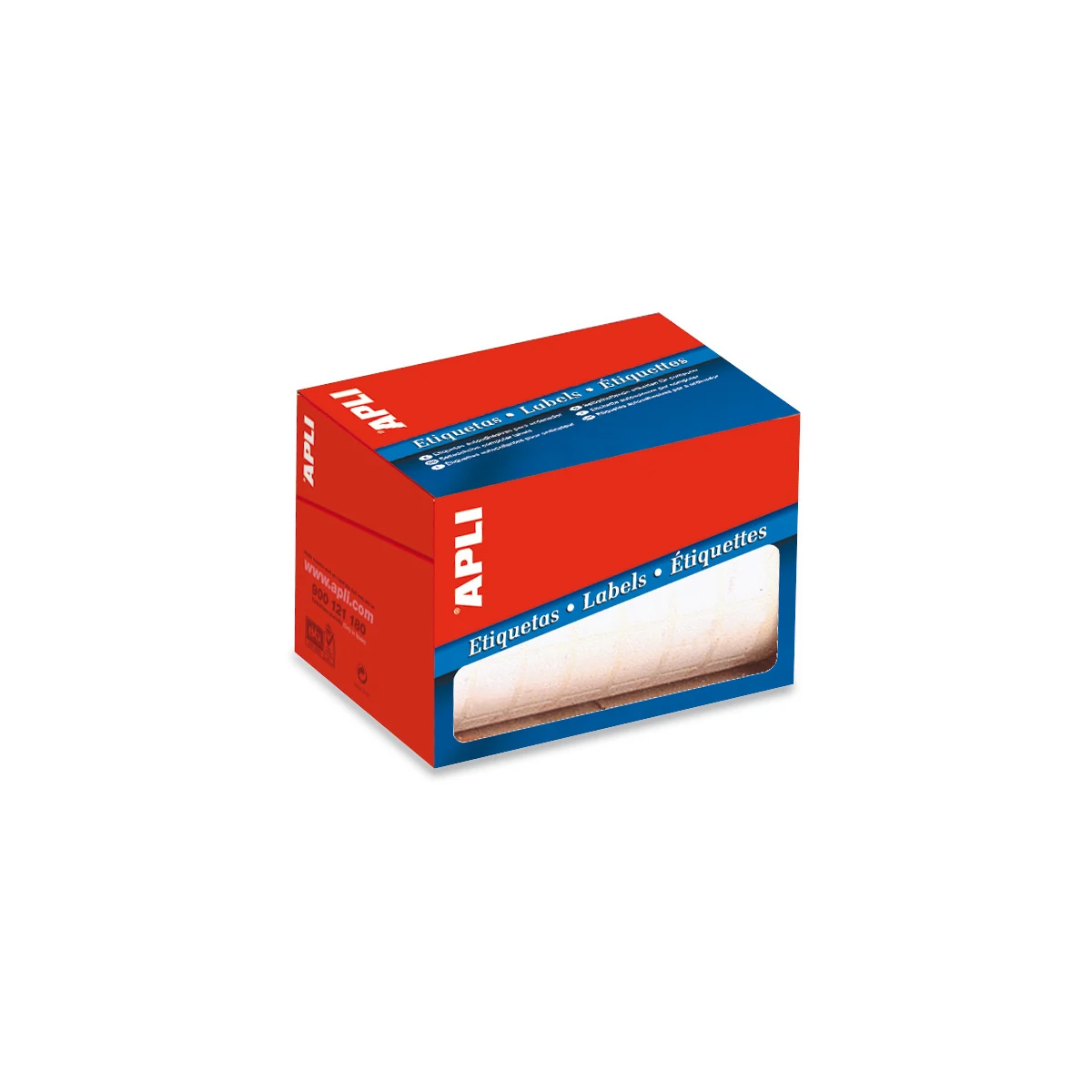 Etiquetas APLI 53 × 82 mm en rollo, blanco (400 uds.)