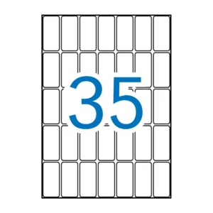 Etiquetas APLI 19 × 40 mm A5 permanente blanco (525 uds.)