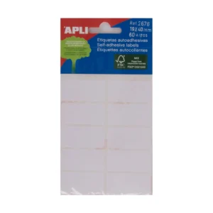 Etiquetas APLI 19 × 40 mm permanente blanco (60 uds.)