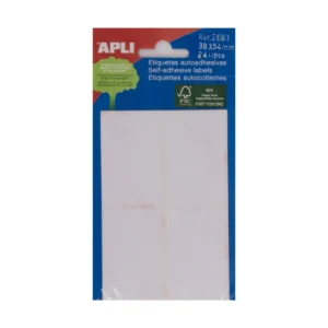 Etiquetas APLI 34 × 53 mm permanente blanco (24 uds.)
