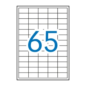 Etiquetas APLI 38 × 21,2 mm A4 removible blanco (6.500 uds.)
