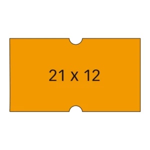Etiquetas APLI 21 × 12 mm en rollo, naranja (6.000 uds.)