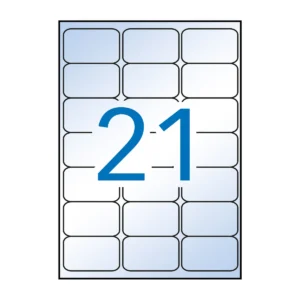 Etiquetas APLI 63,5 × 38,1 mm A4 permanente transparente (210 uds.)