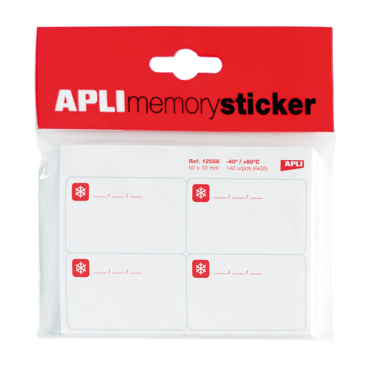 Etiquetas APLI 50 × 30 mm removible blanco (140 uds.) - Imagen 2