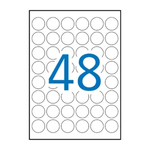Etiquetas APLI Ø 30 mm A4 permanente blanco (1.200 uds.)