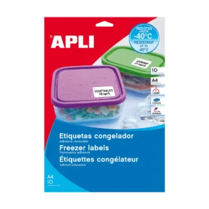 Etiquetas APLI 38,1 × 21,2 mm A4 removible blanco (650 uds.)
