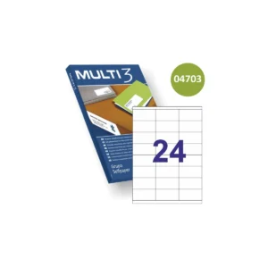 Etiquetas Multi3 70 × 35 mm A4 permanente blanco (2.400 uds.)