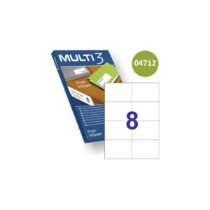 Etiquetas Multi3 105 × 74 mm A4 permanente blanco (800 uds.)