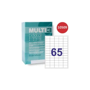 Etiquetas Multi3 38 × 21,2 mm A4 permanente blanco (32.500 uds.)