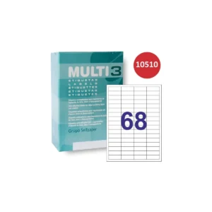 Etiquetas Multi3 48,5 × 16,9 mm A4 permanente blanco (34.000 uds.)