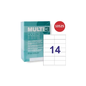 Etiquetas Multi3 105 × 40 mm A4 permanente blanco (7.000 uds.)