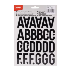 Letras adhesivas APLI 40 mm, negras