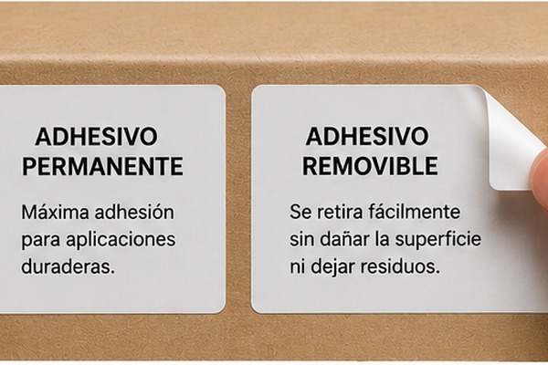 Diferencia entre etiquetas APLI permanentes y removibles