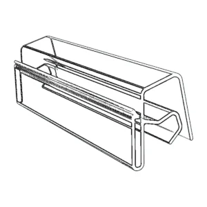Imagen real de Carril Opticon para rejilla o cesta de alambre de 1 m, referencia Opticon 14745