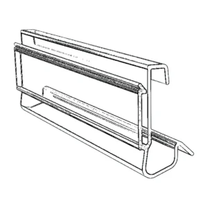 Imagen real de Carril Opticon para estante de 30 mm de 1 m, referencia Opticon 14751