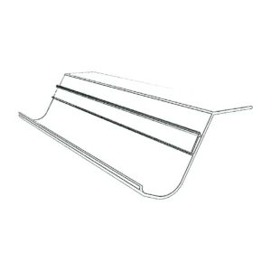 Imagen real de Protector frontal Opticon para carril de estante, referencia Opticon 14753